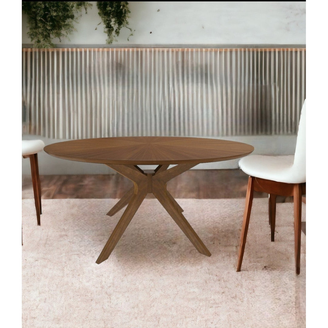 59" Brown Round Dining Image 8