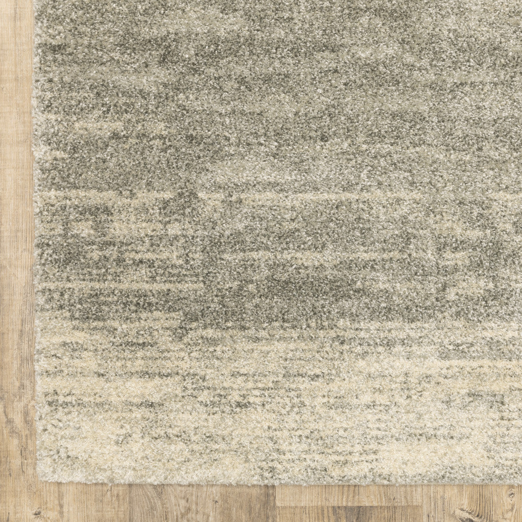 8 X 11 Grey Beige And Tan Abstract Power Loom Stain Resistant Area Rug Image 8