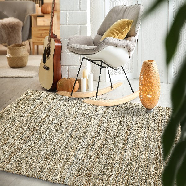 8 x 10 Natural Hand Woven Area Rug Image 9