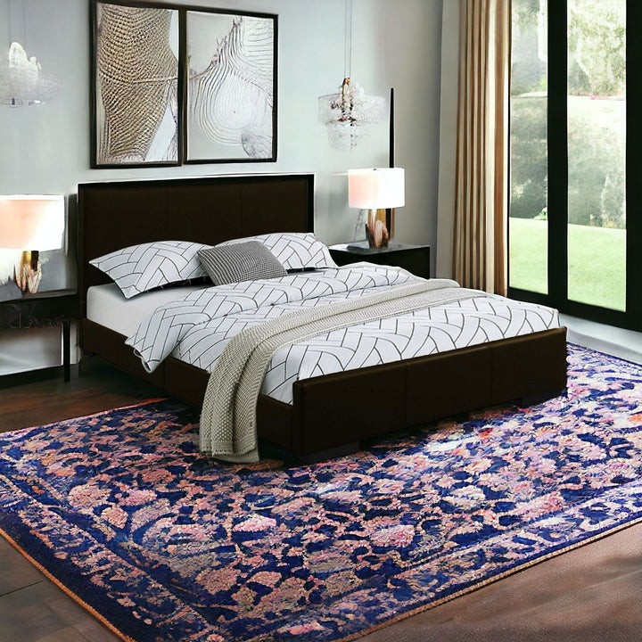 Beige Platform King Bed Image 4