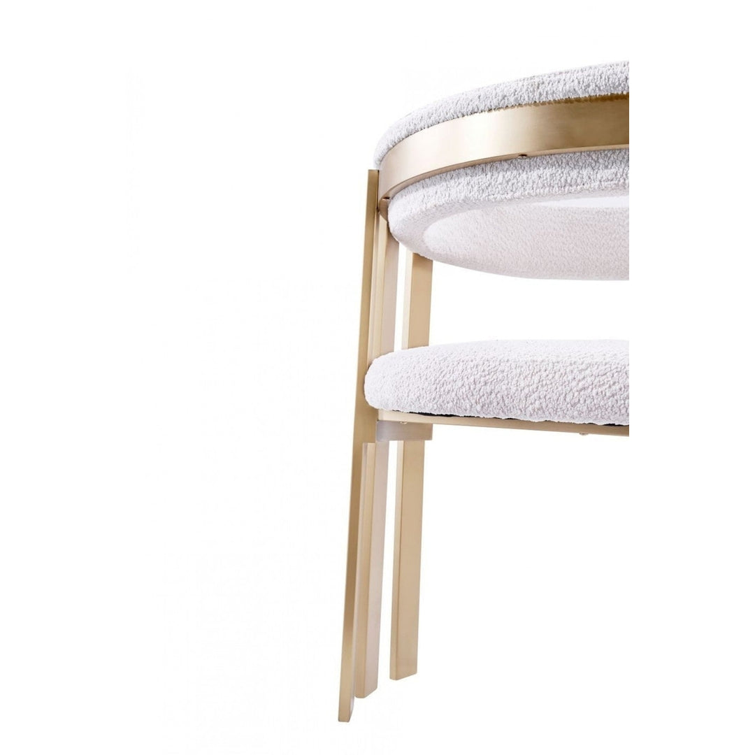 Beige Gold Dining Chair Image 9