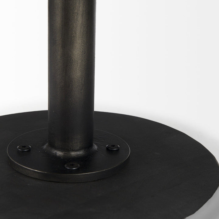 Black Wooden Pedestal Base Coffee Table Image 7