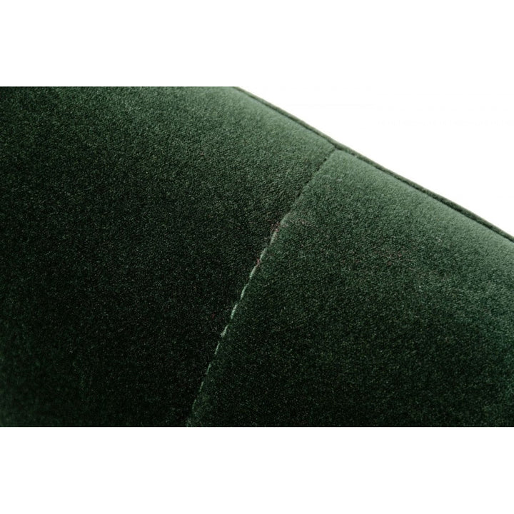 Dark Green Velvet Modern Curvilinear Dining Chair Image 5