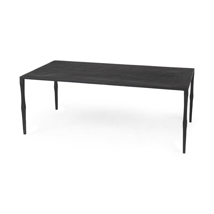 Minimal Black Iron Rectangular Coffee Table Image 1