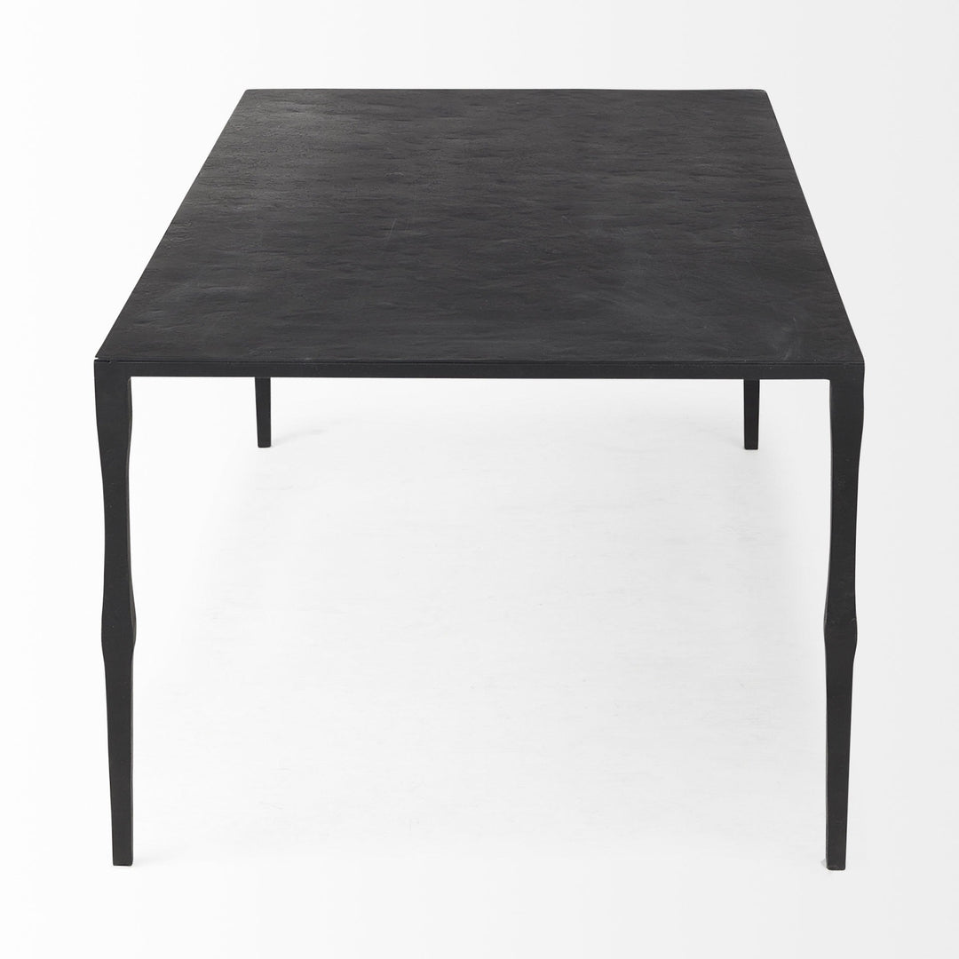 Minimal Black Iron Rectangular Coffee Table Image 3