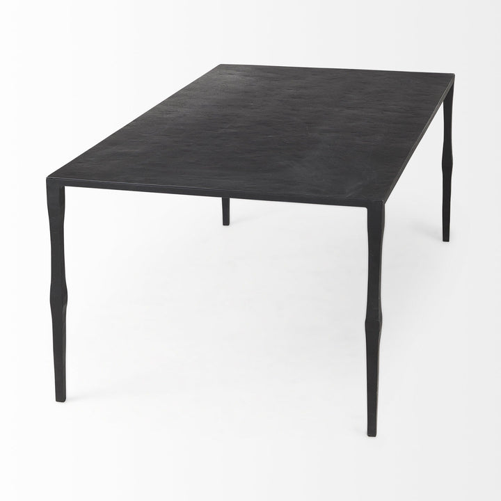 Minimal Black Iron Rectangular Coffee Table Image 4