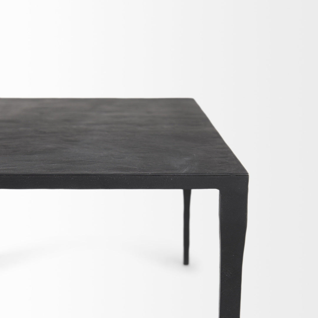 Minimal Black Iron Rectangular Coffee Table Image 5