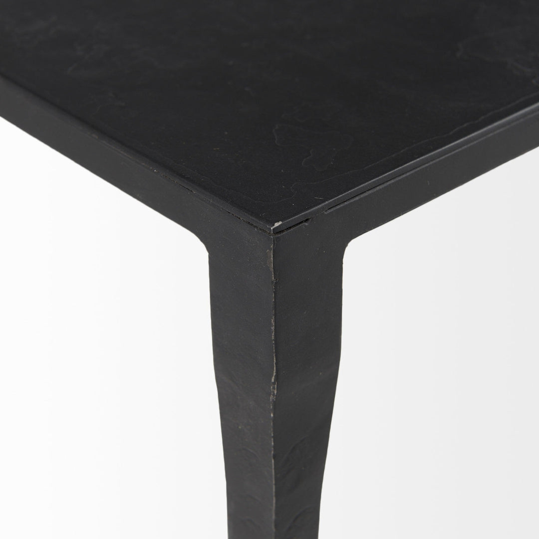 Minimal Black Iron Rectangular Coffee Table Image 6