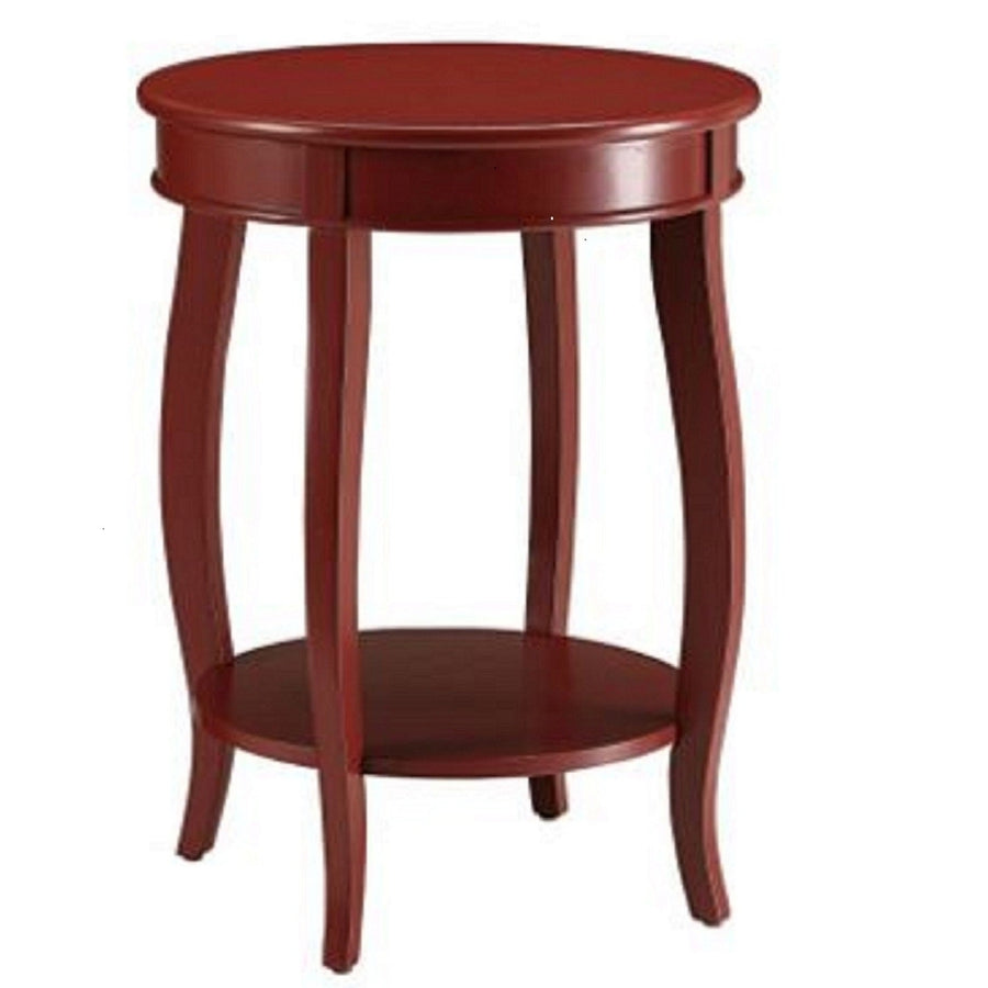 Pop Of Color Red Finish Side Table Image 1