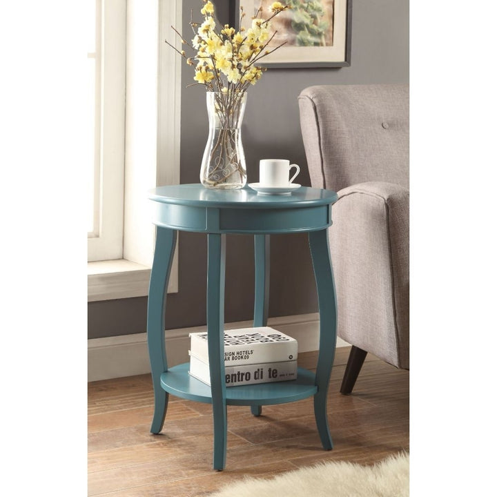 Pop Of Color Red Finish Side Table Image 8