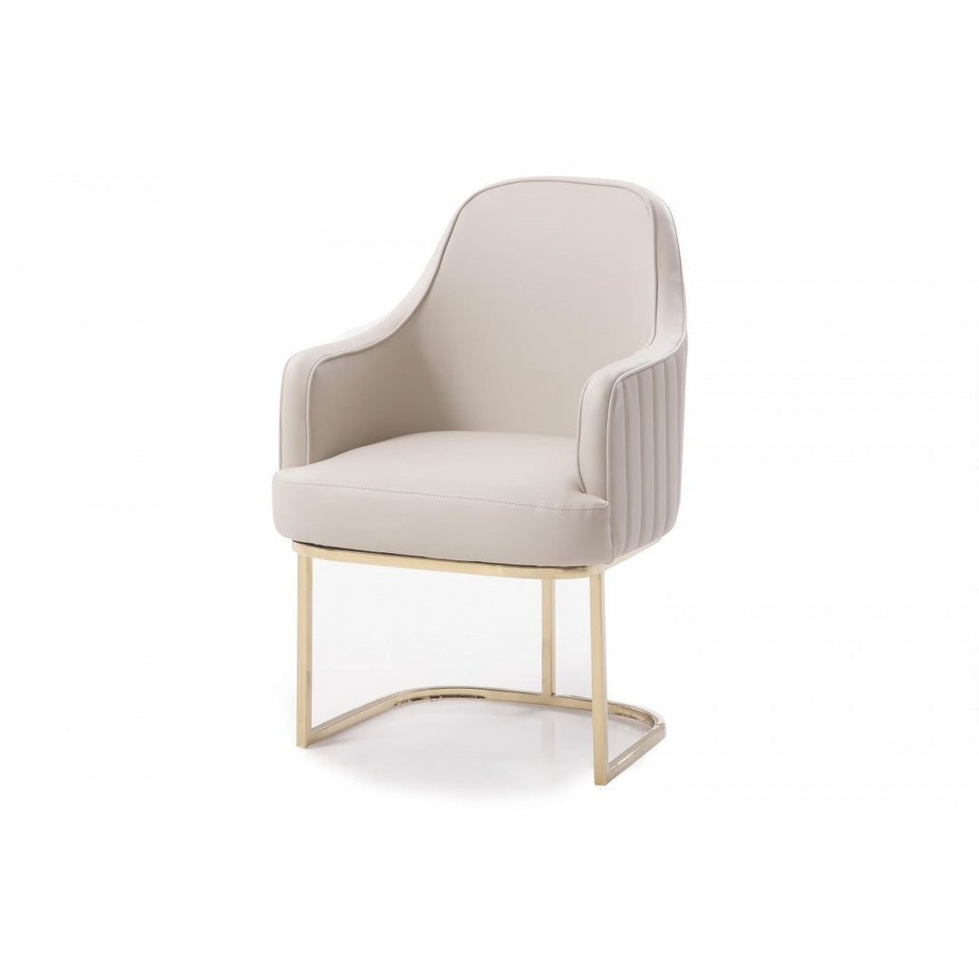 Gray Gold Modern Dining Chair Image 1