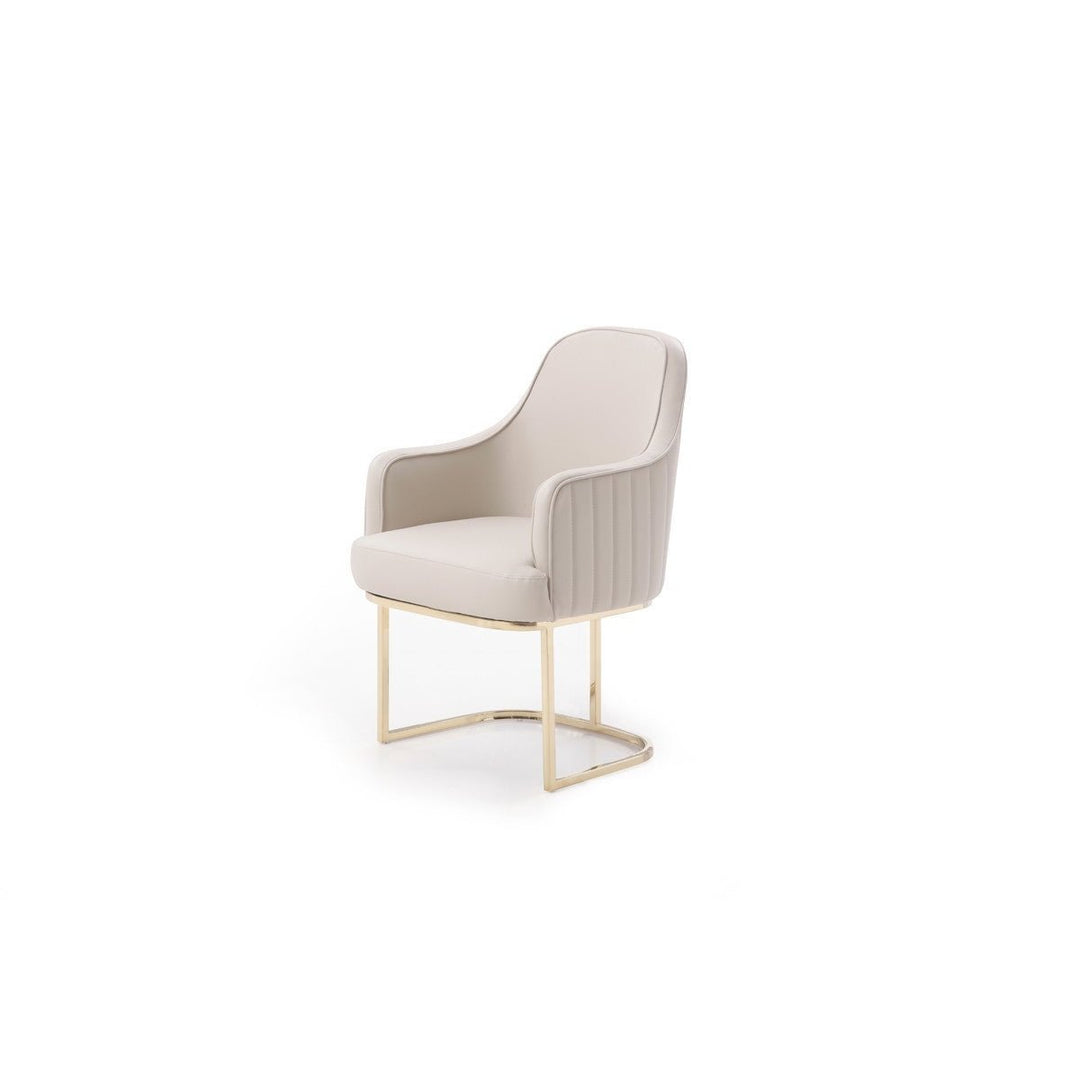 Gray Gold Modern Dining Chair Image 3