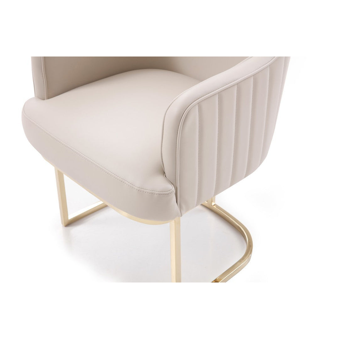 Gray Gold Modern Dining Chair Image 5