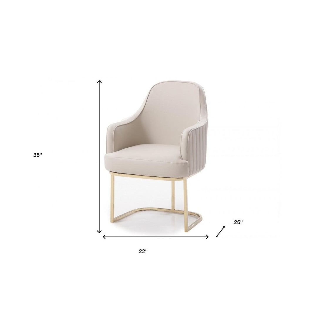 Gray Gold Modern Dining Chair Image 10