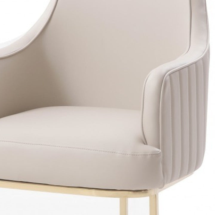 Gray Gold Modern Dining Chair Image 11