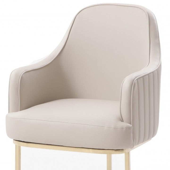 Gray Gold Modern Dining Chair Image 12