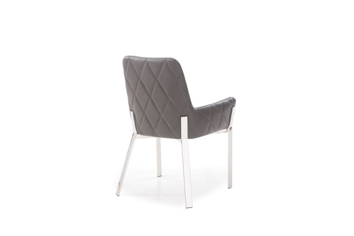 Grey Faux Leather Dining Chair Image 4