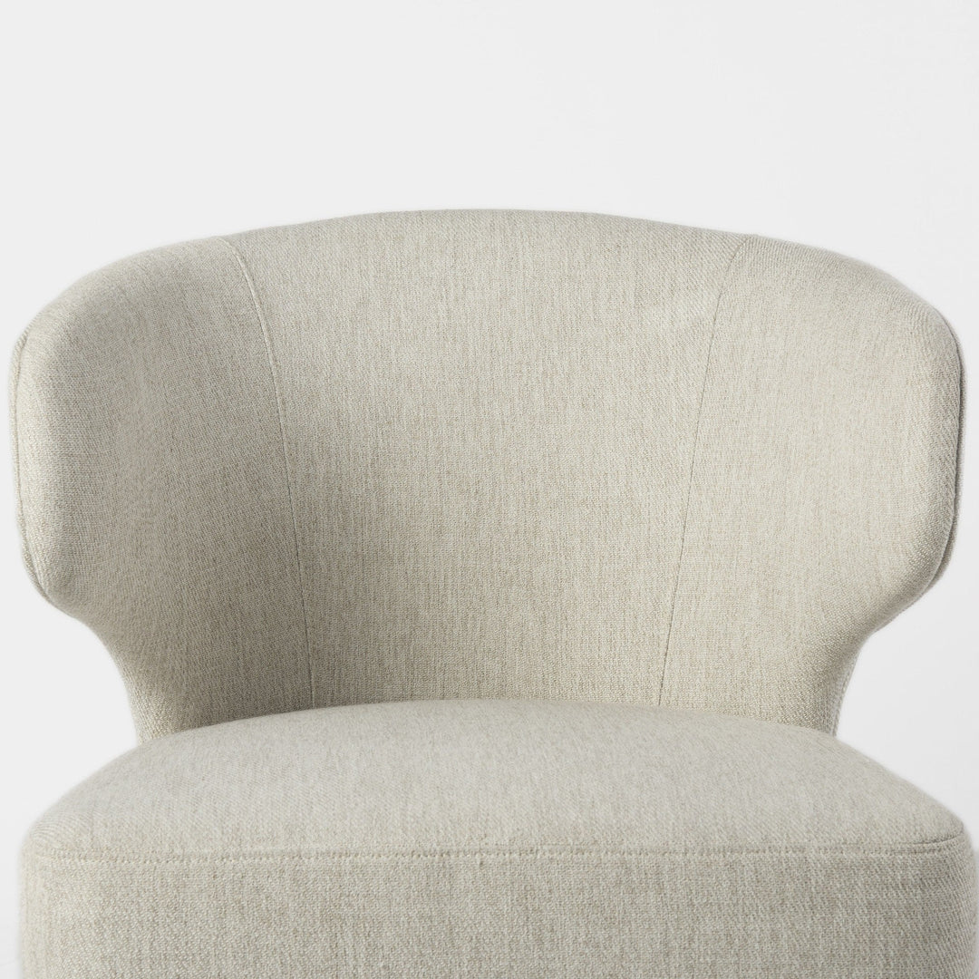 Ivory and Black Wingback Dining Side Chair Image 6