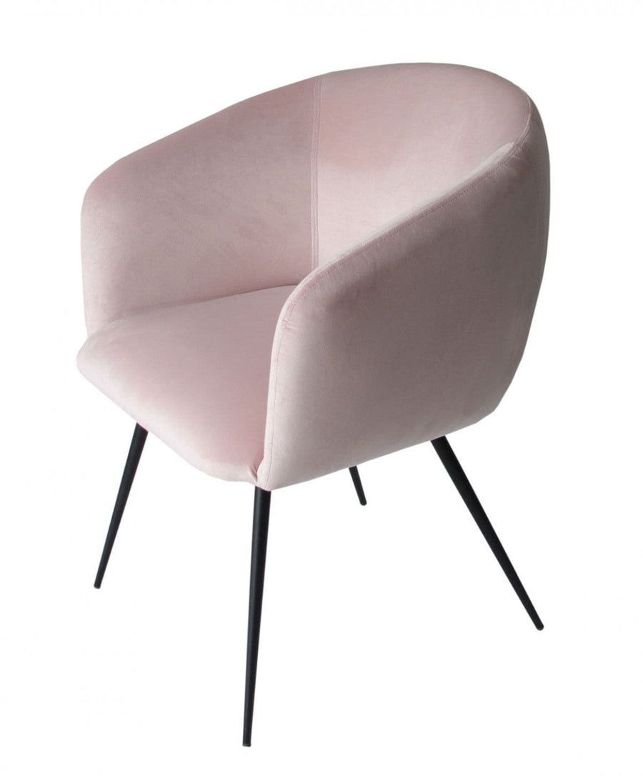 Pink Velvet Modern Dining Chair Image 1