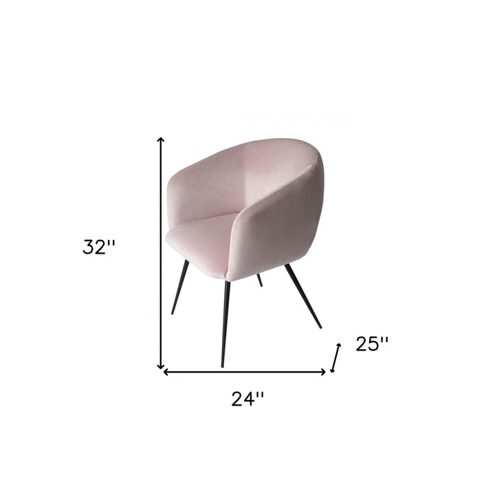 Pink Velvet Modern Dining Chair Image 5