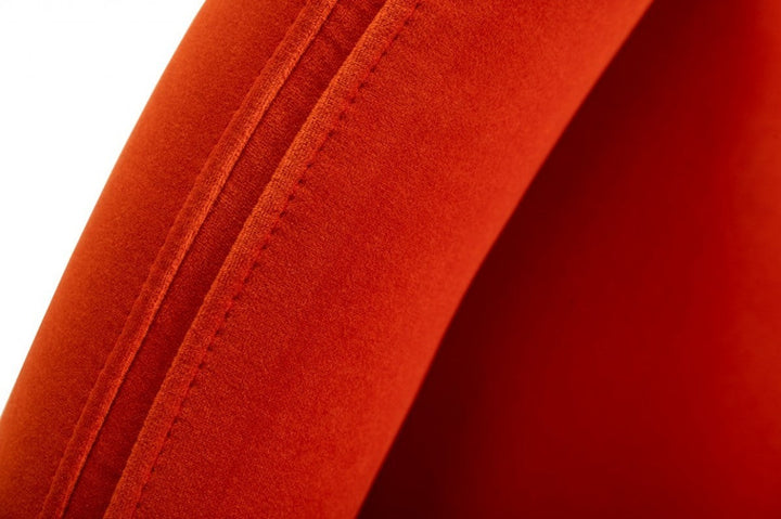 Orange Velvet Dining Chair Image 5