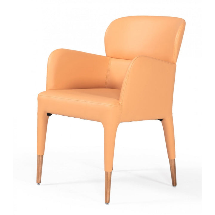 Peach Rosegold Dining Chair Image 1