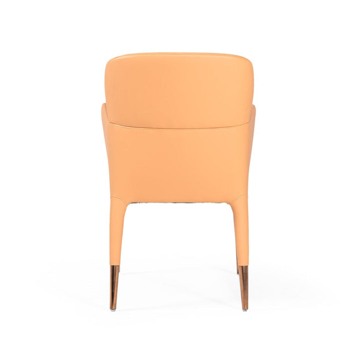 Peach Rosegold Dining Chair Image 3