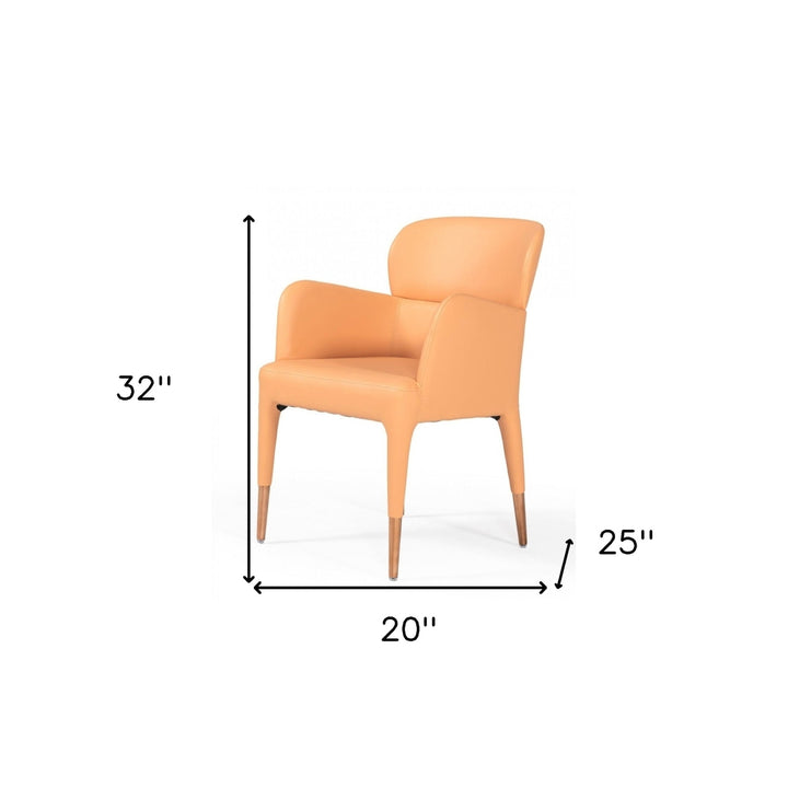 Peach Rosegold Dining Chair Image 5