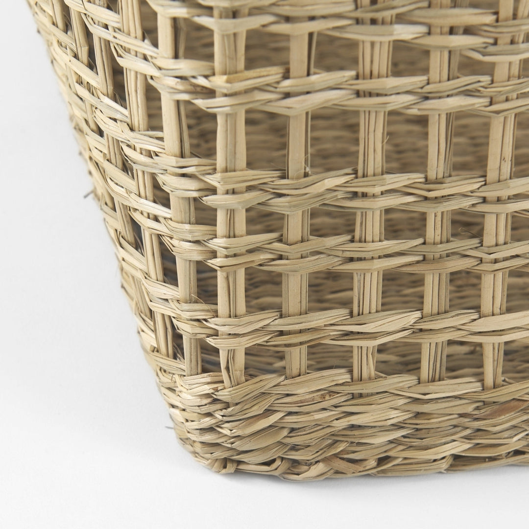 Set Of Two Brown Wicker Storage Baskets Image 8