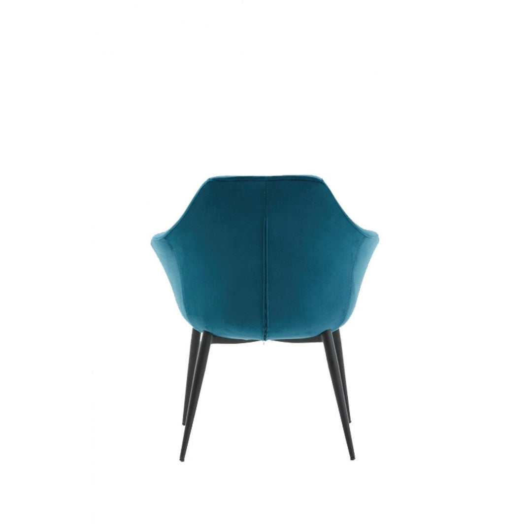 Teal and Black Velvet Dining or Side Chair Image 4