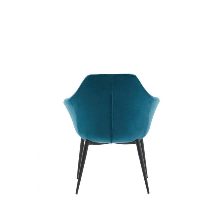 Teal and Black Velvet Dining or Side Chair Image 4