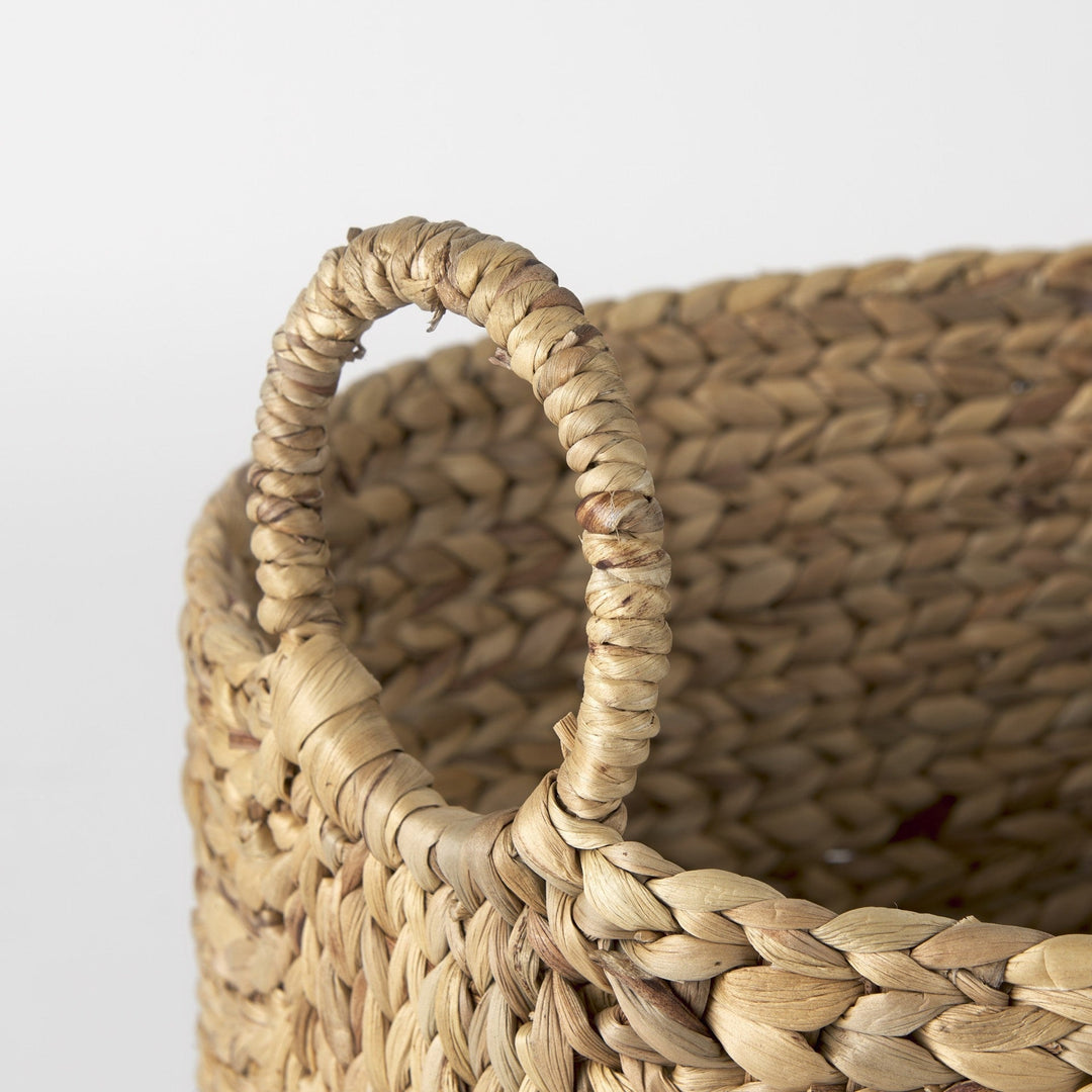 Set Of Three Braided Wicker Storage Baskets Image 4