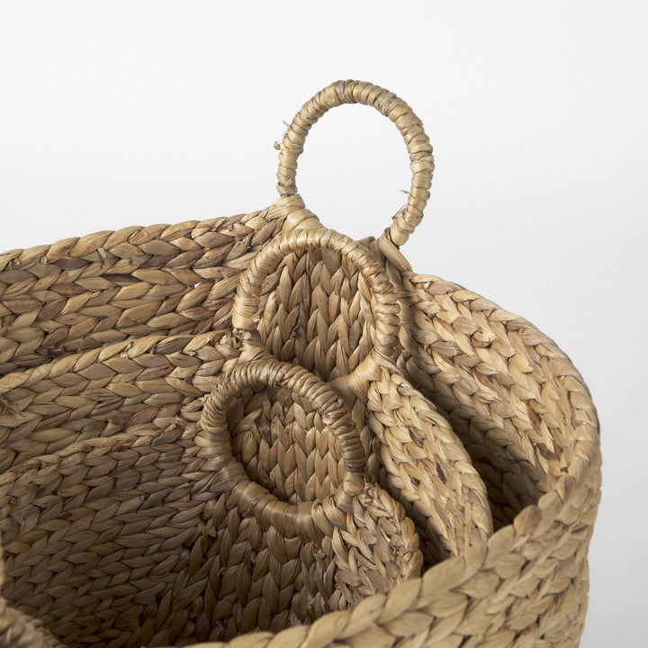 Set Of Three Braided Wicker Storage Baskets Image 5