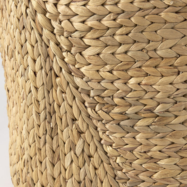 Set Of Three Braided Wicker Storage Baskets Image 6