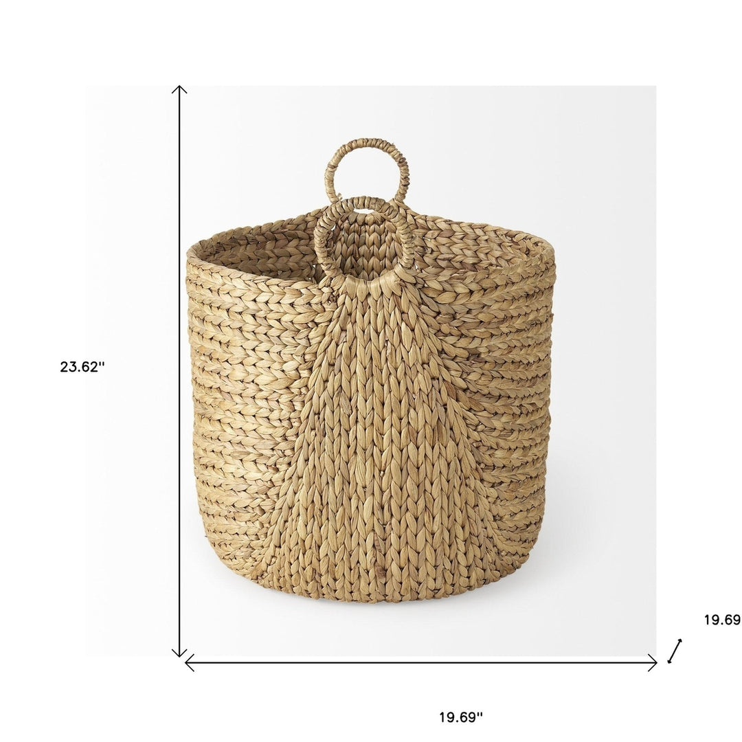 Set Of Three Braided Wicker Storage Baskets Image 8