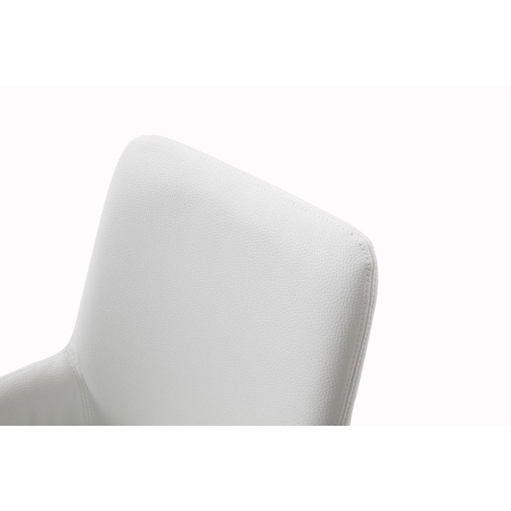 White Faux Leather Dining Chair Image 6