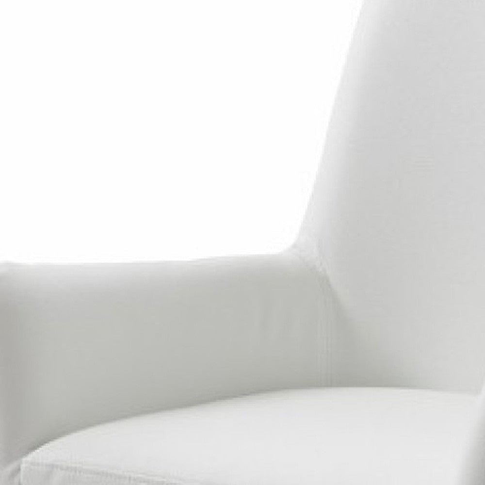 White Faux Leather Dining Chair Image 8