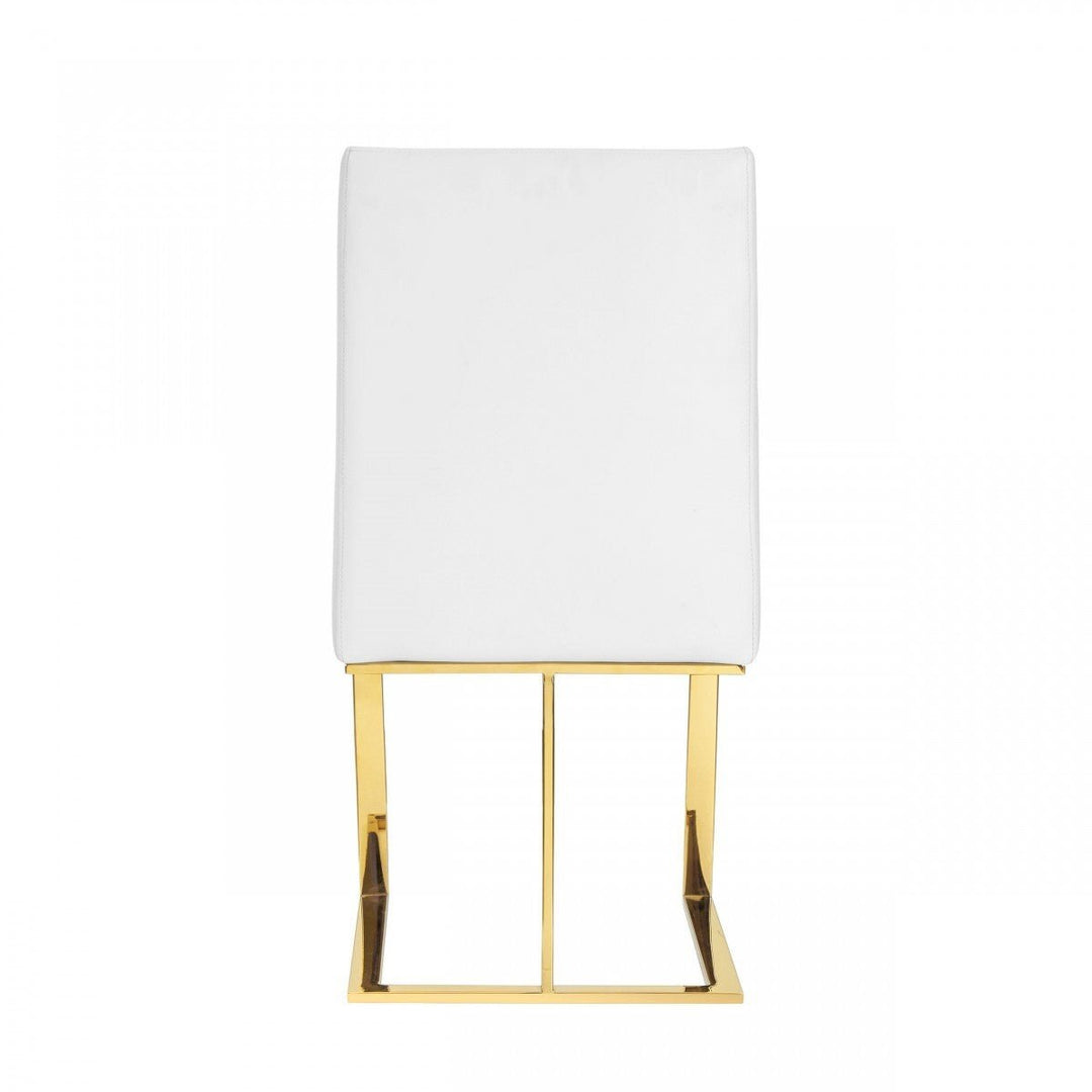 White Gold Contemporary Dining Chair Image 4