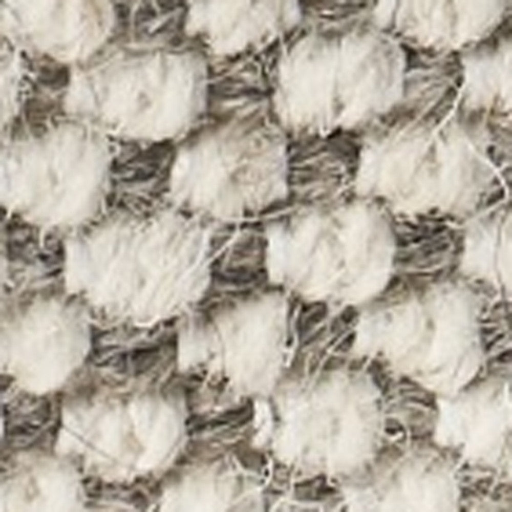 18" Beige Wool Ottoman Image 11