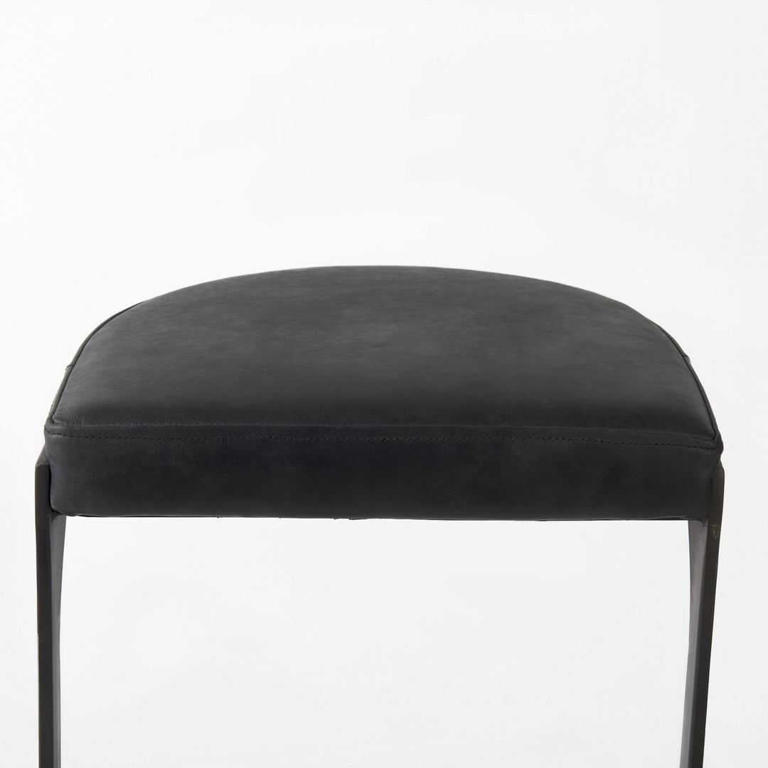 29" Black Iron Backless Bar Chair Image 6