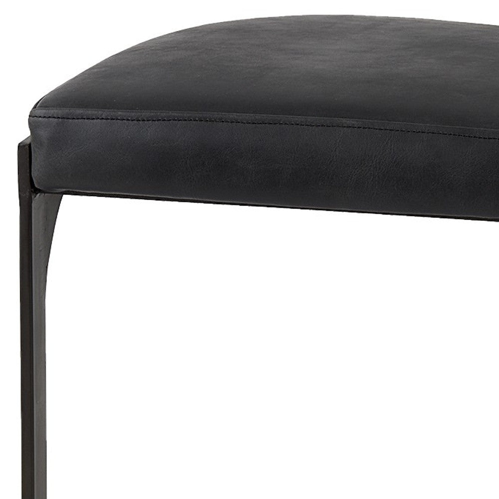 29" Black Iron Backless Bar Chair Image 11