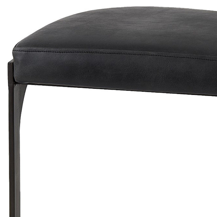 29" Black Iron Backless Bar Chair Image 11