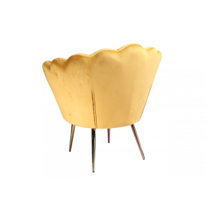 34" Modern Golden Seashell Accent Chair Image 3