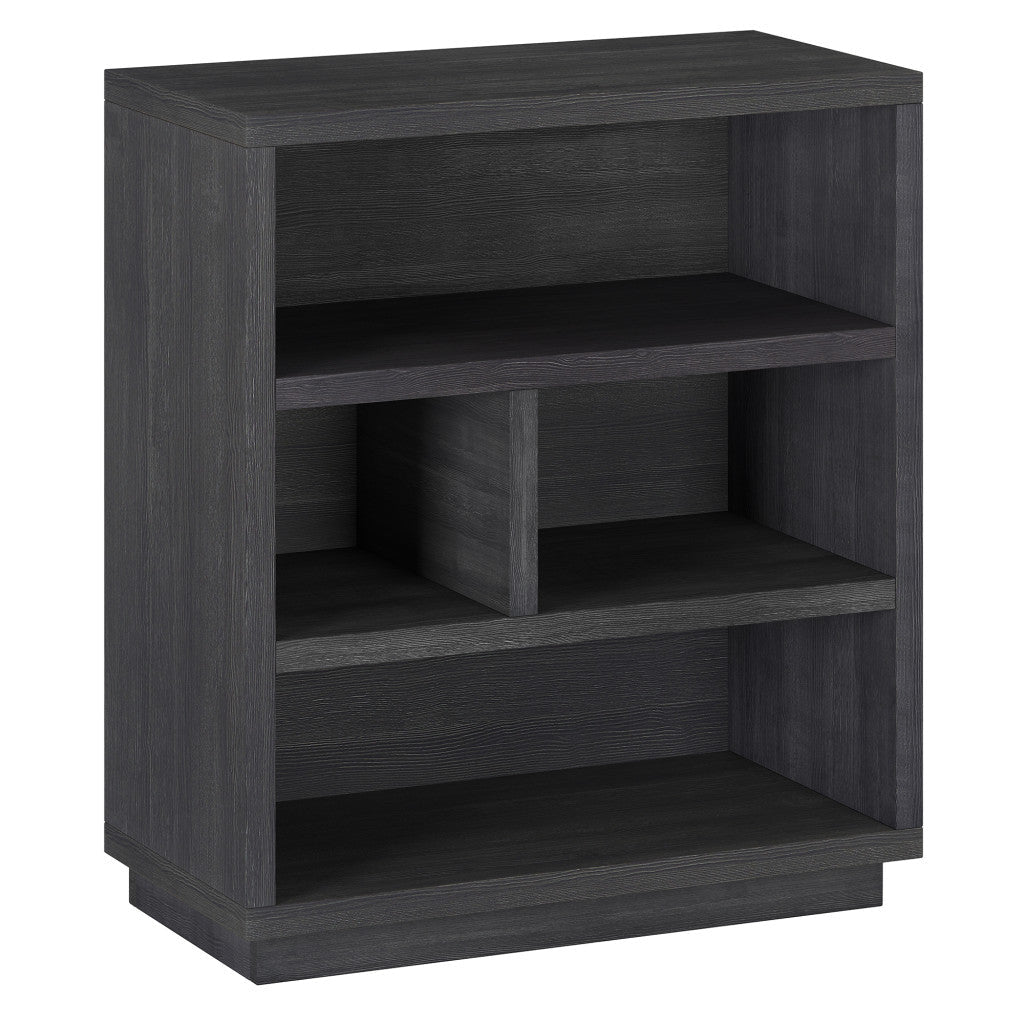 32" Gray Four Tier Standard Bookcase Image 1