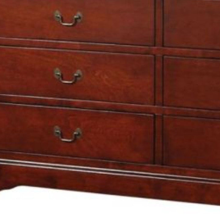 60" Brown Solid and Manufactured Wood Six Drawer Double Dresser Image 3