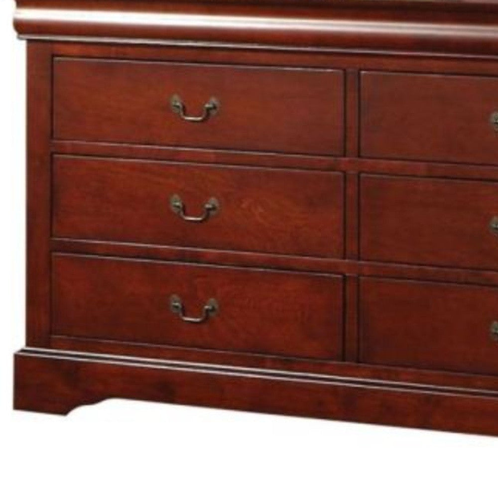 60" Brown Solid and Manufactured Wood Six Drawer Double Dresser Image 4