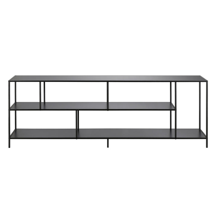 70" Black Metal Open shelving TV Stand Image 5