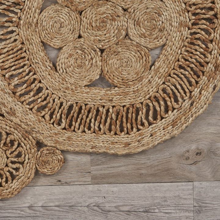 Floral Fantasy Natural Jute Area Rug Image 9