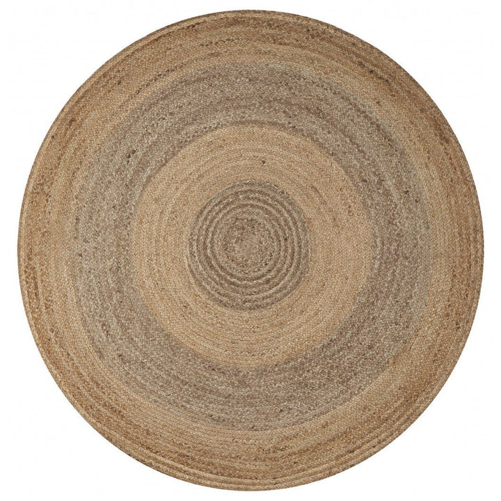 Two Toned Natural Jute Area Rug Image 1