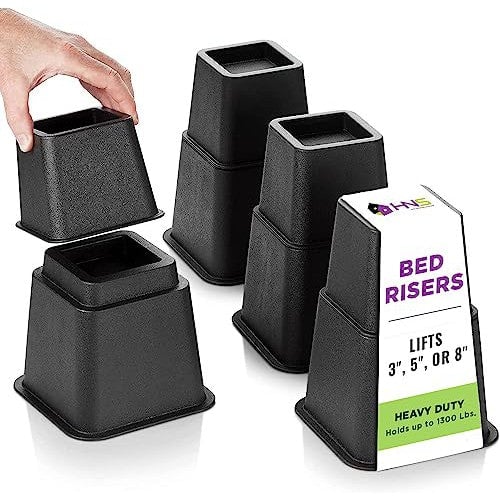 HOLDN STORAGE Heavy Duty Bed Risers Furniture Risers Adjustable 4 Pack Image 2